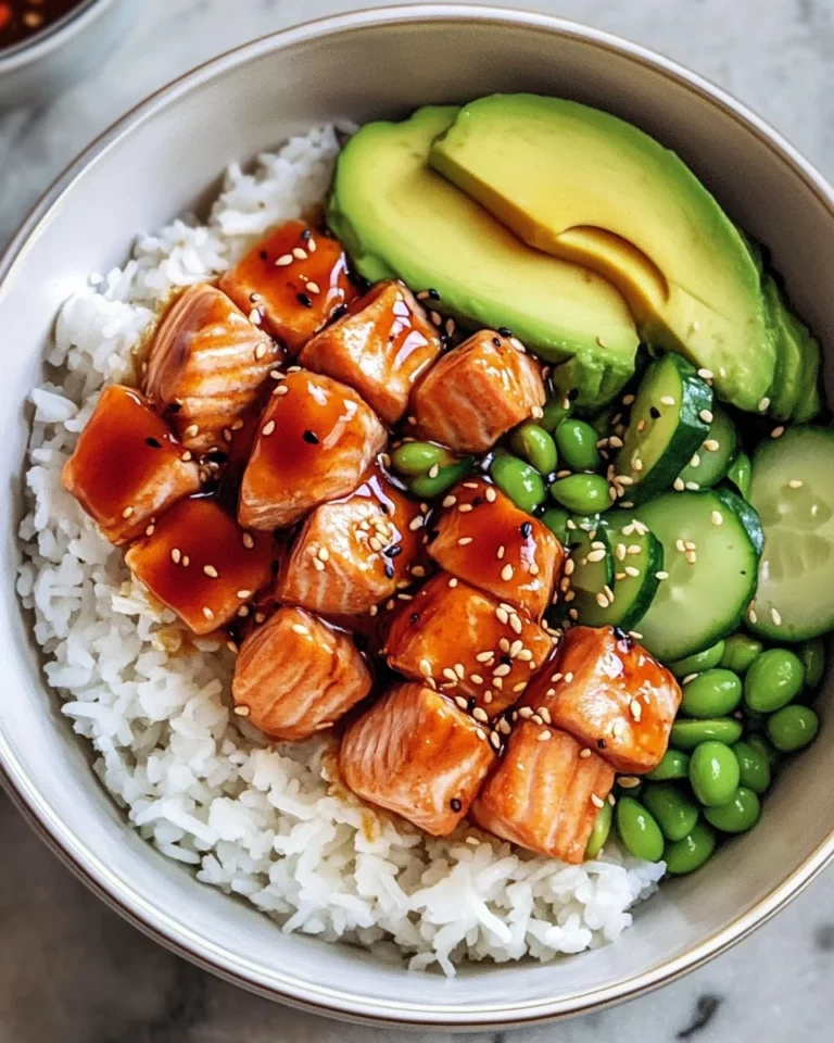 Honey Sriracha Salmon Bowls That Everyone Will Love