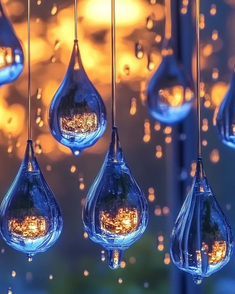 Blue Raindrop Suncatchers: Create Colorful Window Magic!