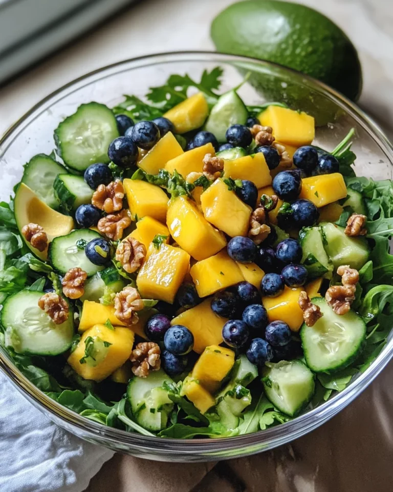 Mango Cucumber Salad with Blueberry and Avocado