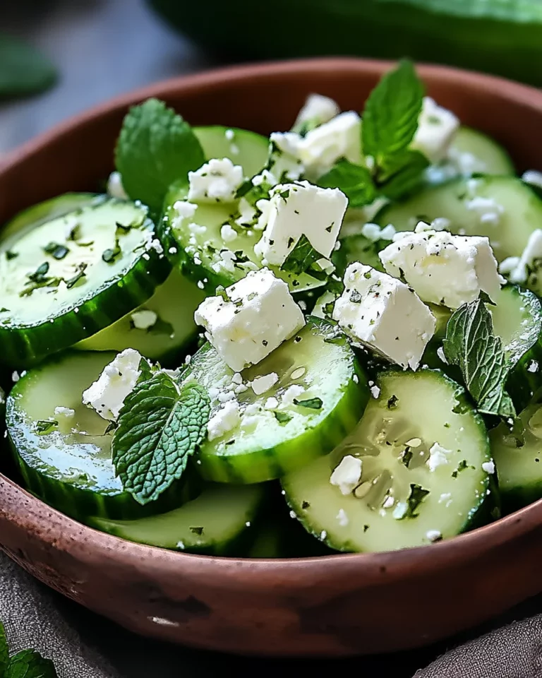 Cucumber feta salad that delights your taste buds effortlessly