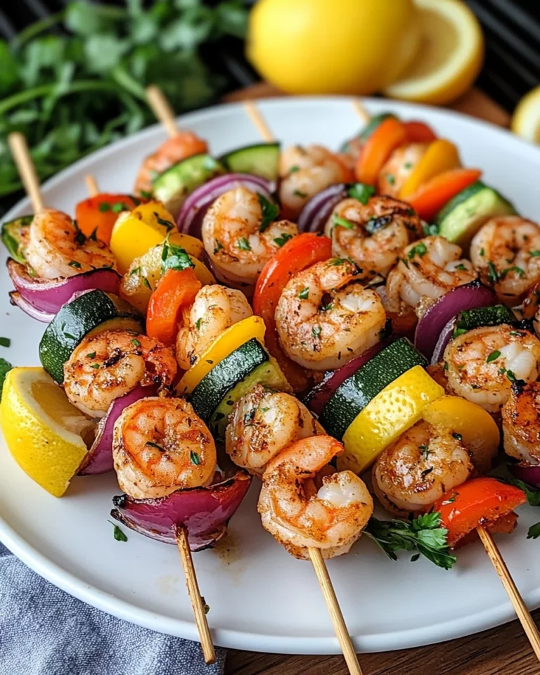 Grilled Lemon Herb Shrimp Skewers