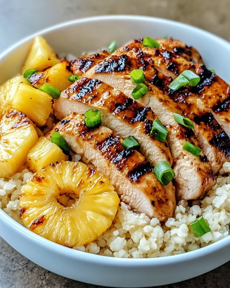Pineapple Chicken Cauliflower Rice Bowls for a Healthy Meal!