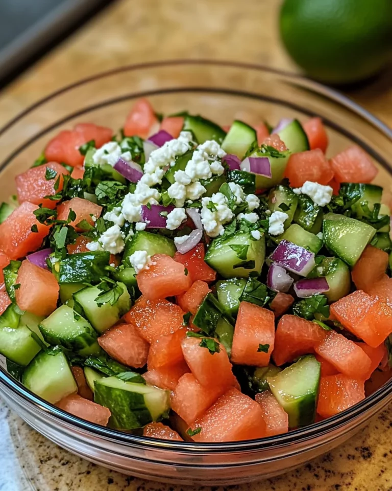 Spicy Watermelon Cucumber Salad