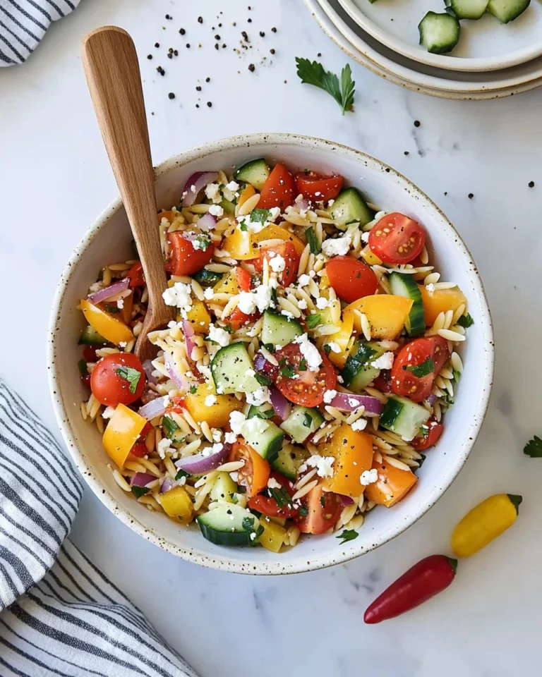 Rainbow Orzo Salad Recipe