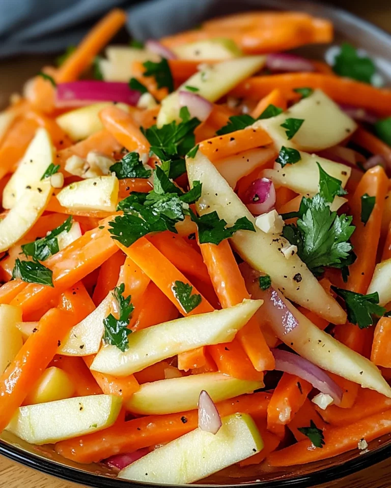 Crunchy Apple & Carrot Salad with Creamy Citrus Dressing