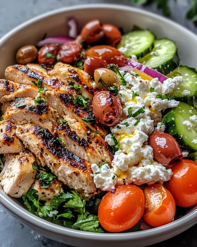 Greek Chicken Cottage Cheese Bowl