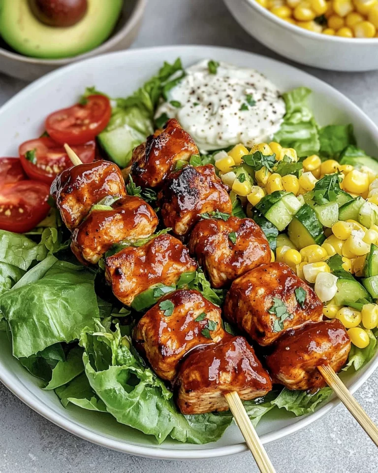 BBQ Chicken Skewer Salad: A Delicious Flavor Adventure!