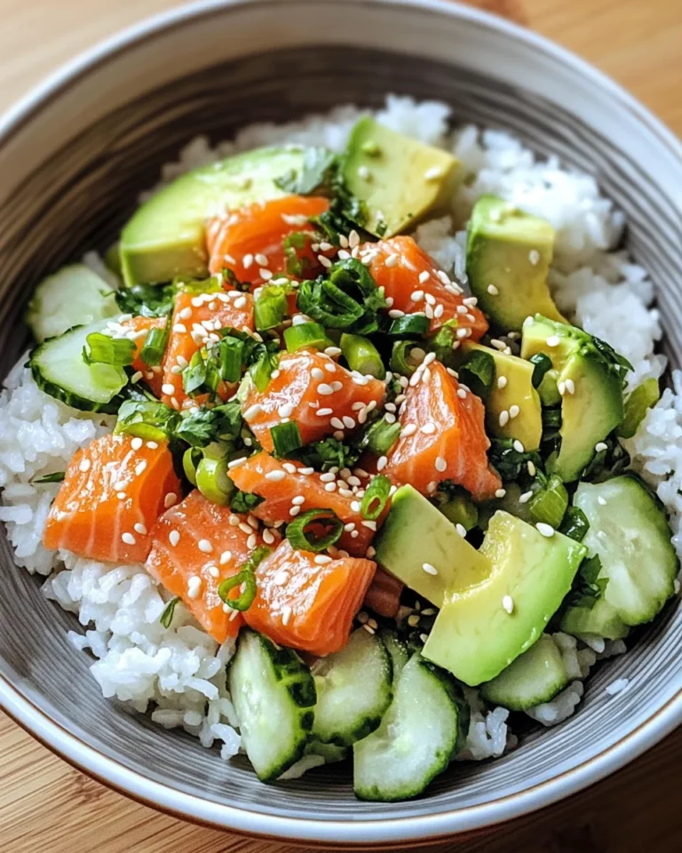 Crispy Rice Salad with Salmon and Cucumber