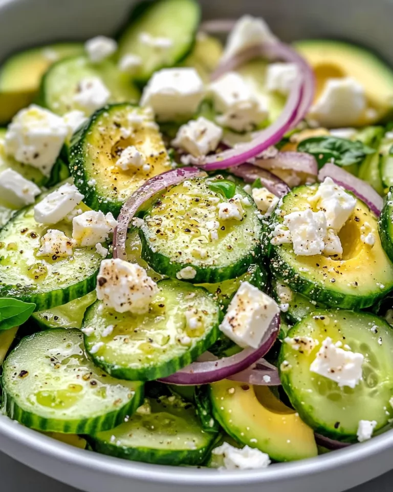 Cucumber Avocado Feta Salad: Refreshing Summer Delight!
