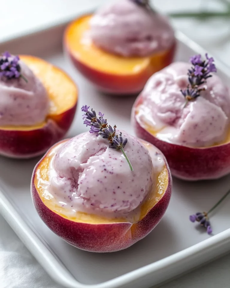 Lavender Honey Peach Cups – A Elegant Summer Dessert