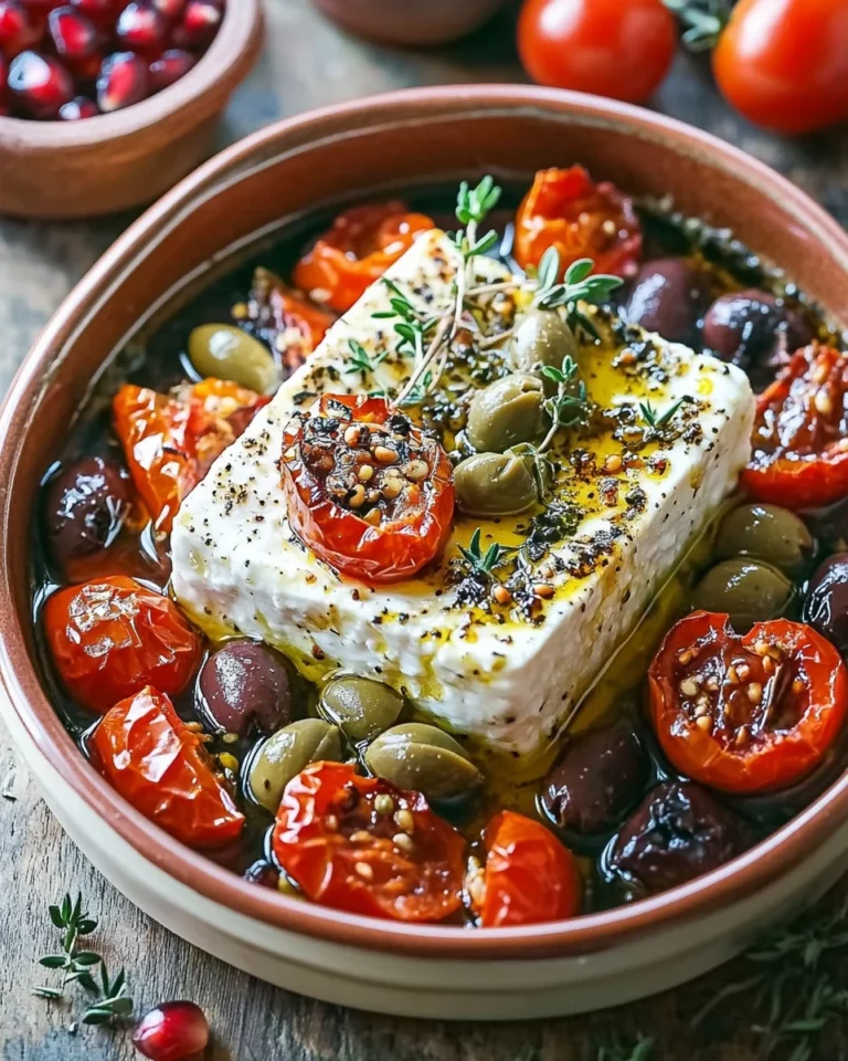 Mediterranean Baked Feta Appetizer – Easy & Flavor-Packed