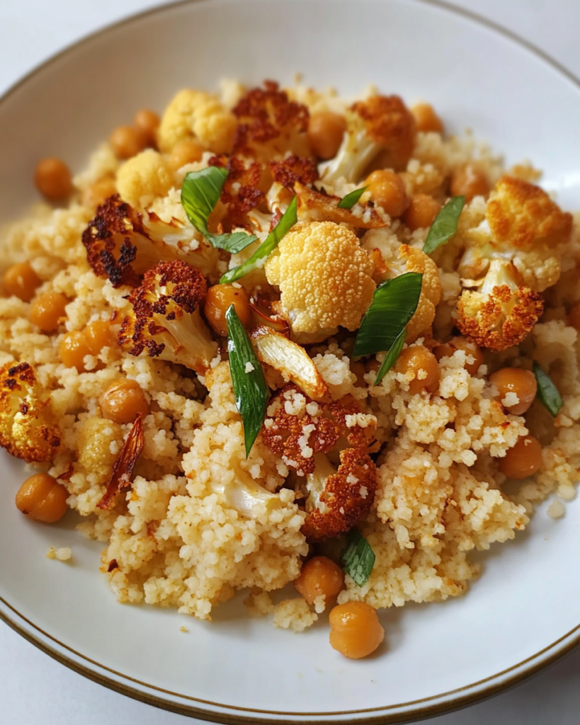 Coconut Couscous Roasted Cauliflower