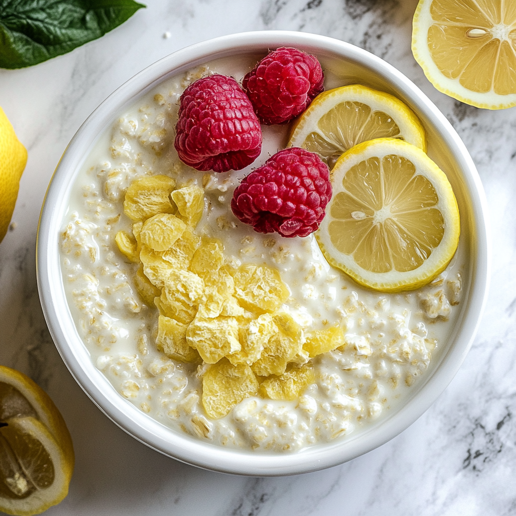 Lemon Cheesecake Overnight Oats