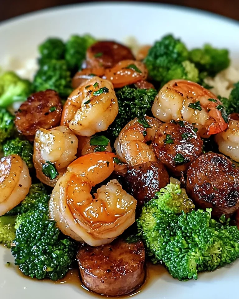 Honey Garlic Shrimp, Sausage & Broccoli for Dinner Bliss