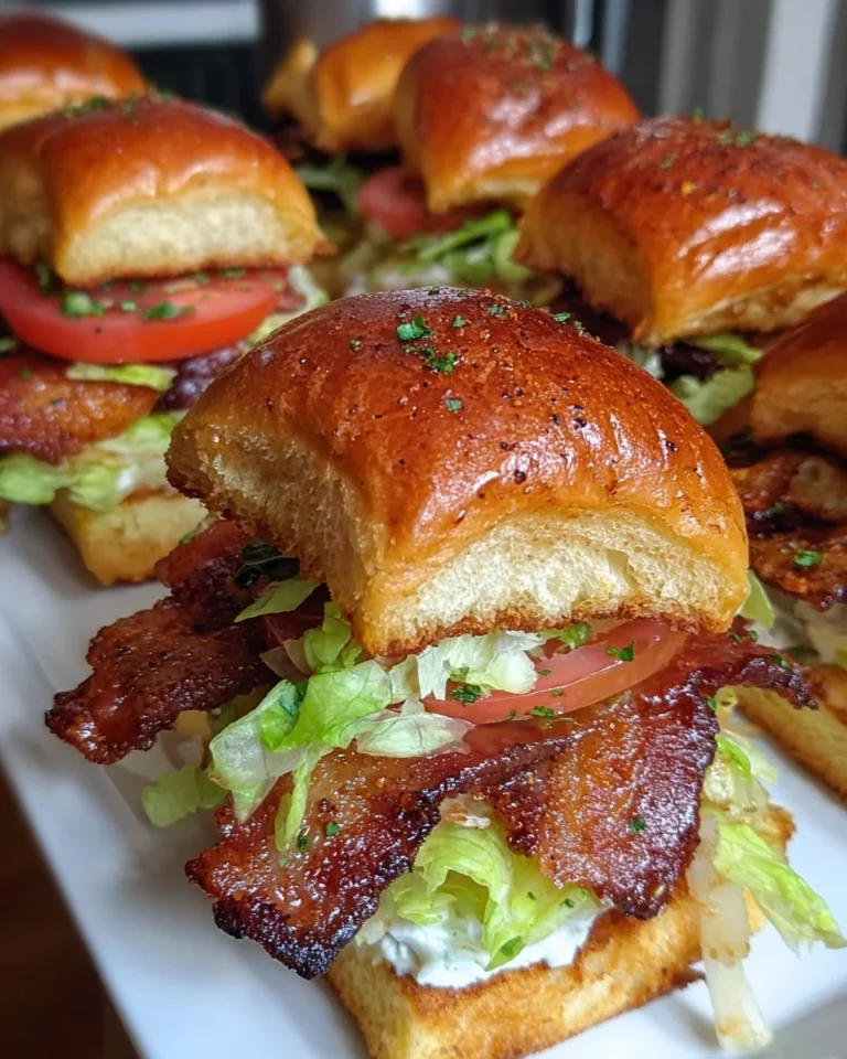 Candied Bacon BLT Sliders