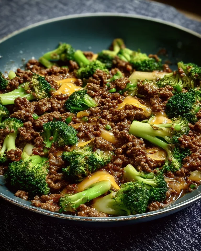 Keto Hamburger Broccoli Skillet