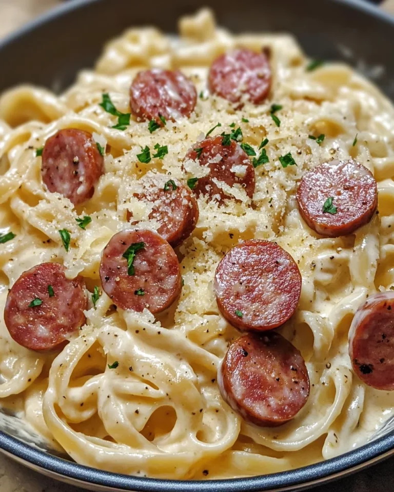 Smoked Sausage Alfredo Pasta