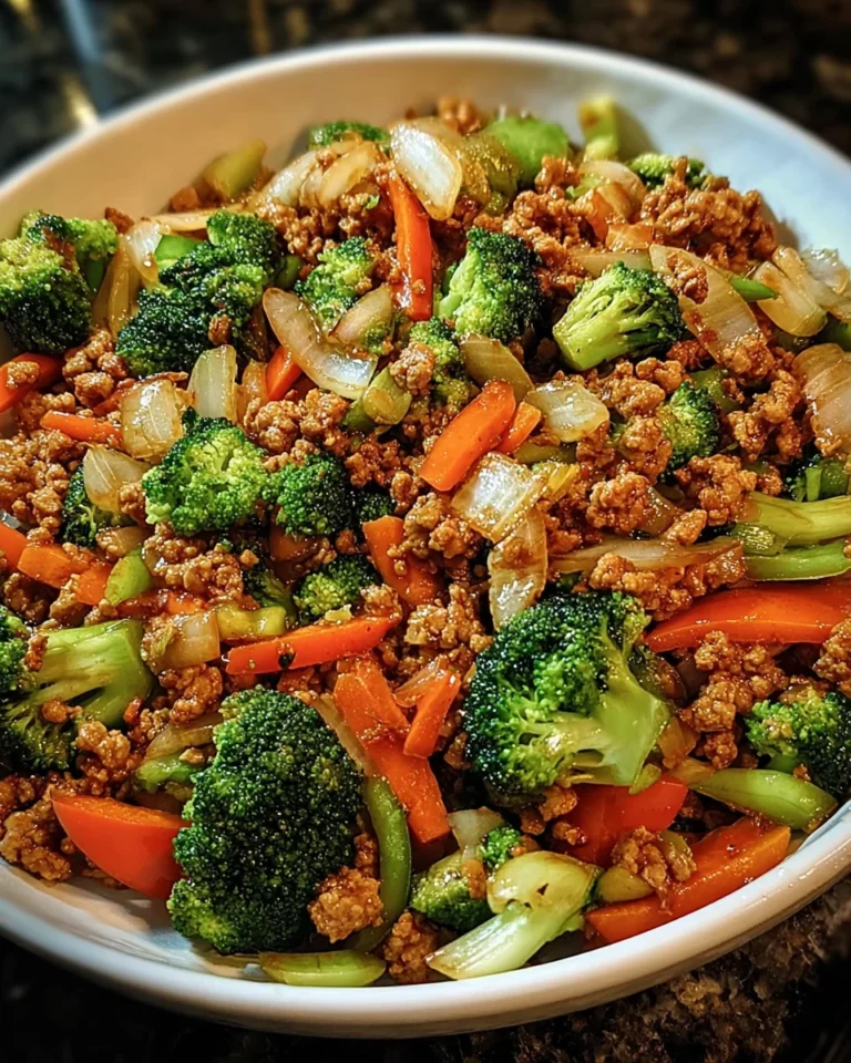 Ground Turkey Stir Fry with Broccoli