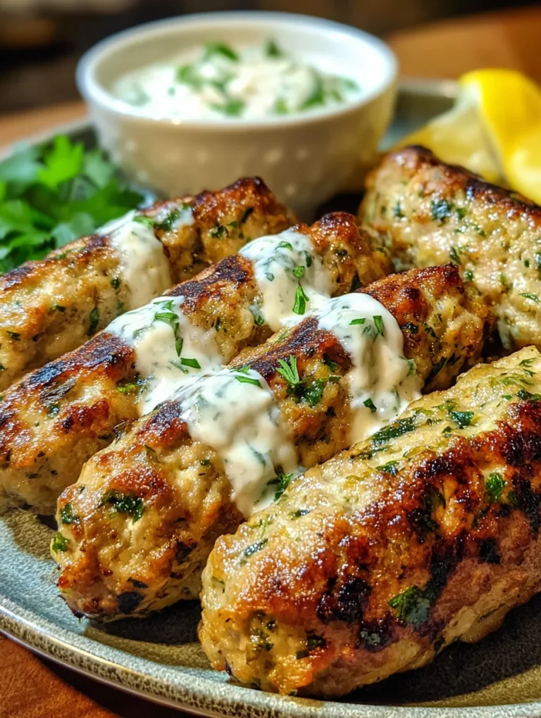 Chicken Kofta with Garlic Yogurt Sauce is Irresistible!