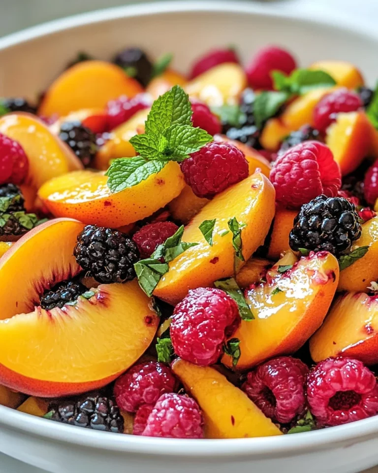 Summer Peach Fruit Salad