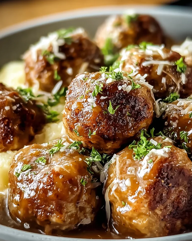 Crock Pot French Onion Meatballs