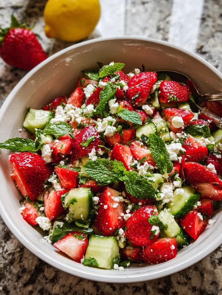 20-Minute Strawberry Cucumber Salad That Refreshes Instantly!