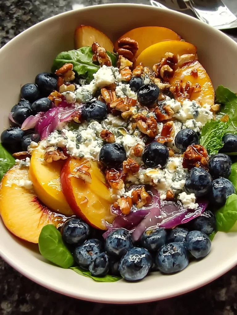 Blueberry Peach Feta Salad: A Flavorful Summer Delight