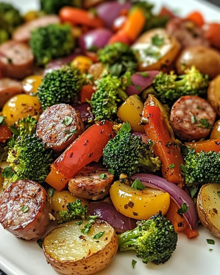 Roasted Veggie and Chicken Sausage Sheet