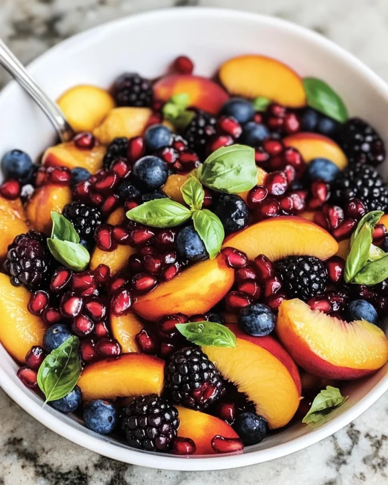 Honey Lime Basil Peach Fruit Salad: A Refreshing Delight!