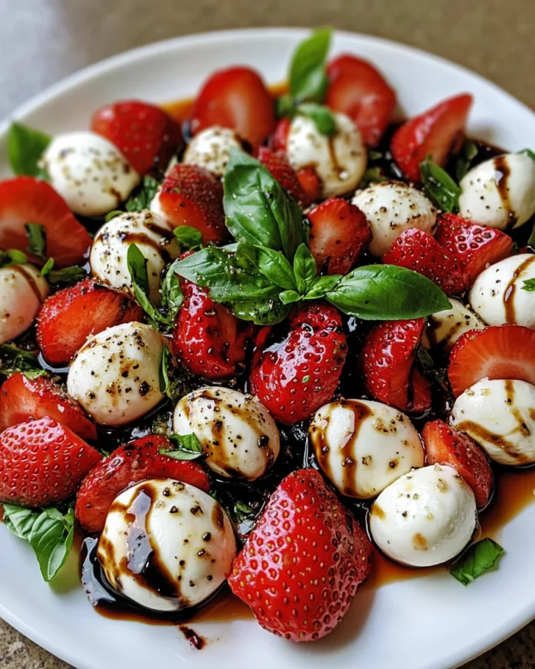 Balsamic Strawberry Caprese: A Fresh and Easy Delight