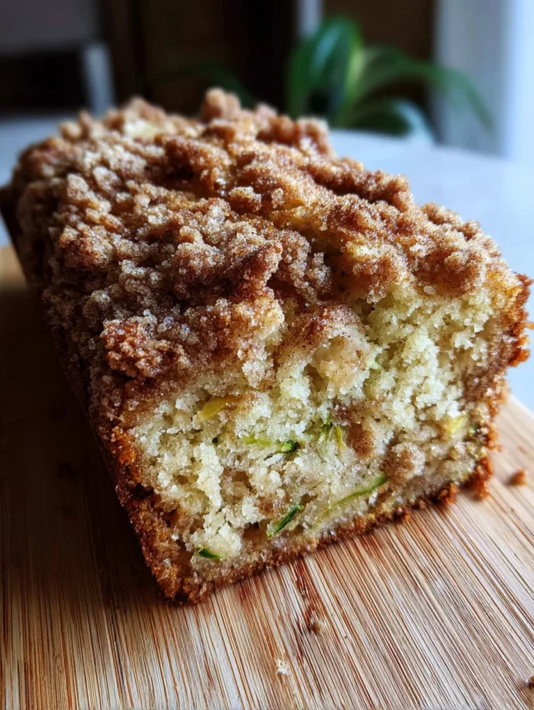 Cinnamon Streusel Topped Zucchini Bread Bakery Style