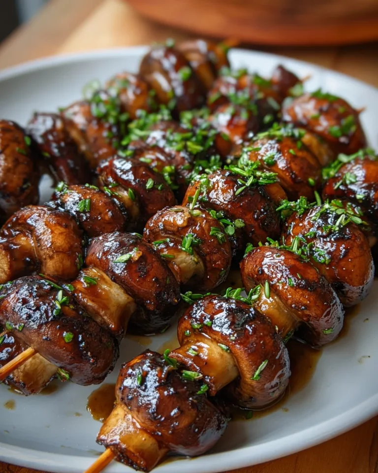 Marinated Grilled Mushroom Skewers
