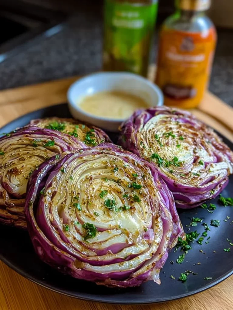 Oven Roasted Garlic Cabbage Steaks