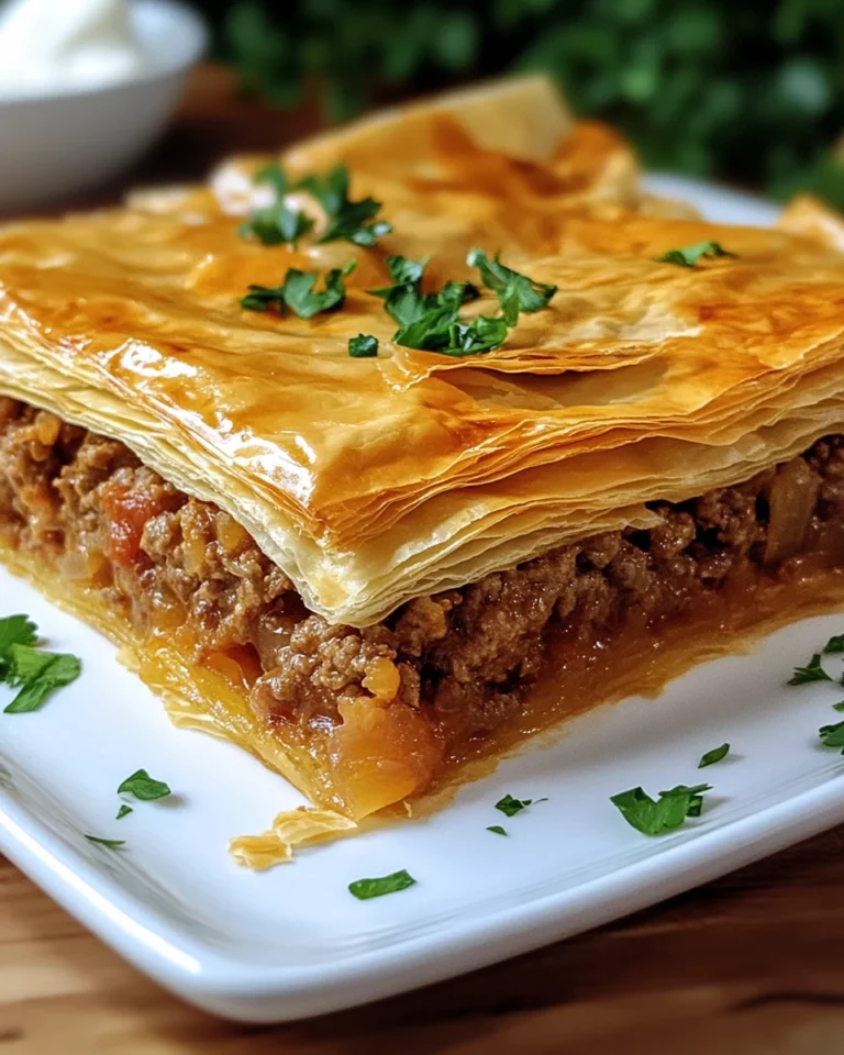 Greek Phyllo Meat Pie: A Delicious Dinner Delight!
