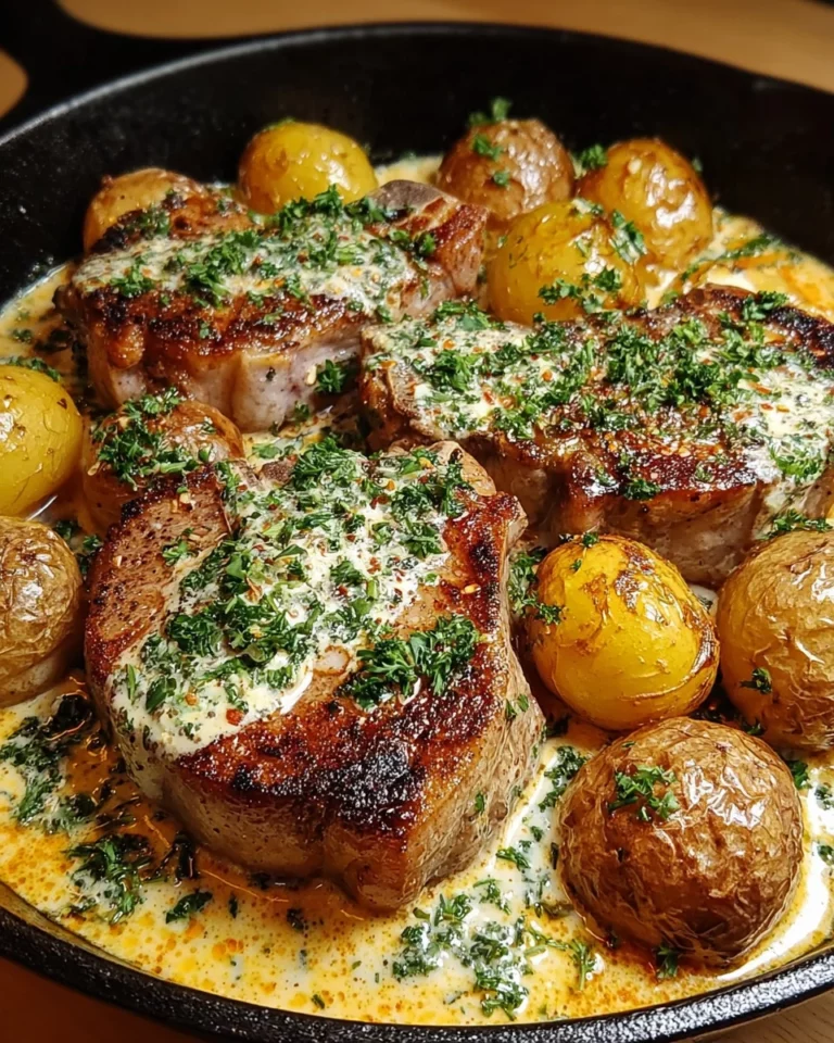 One-Pan Creamy Ranch Pork Chops and Potatoes Made Easy!