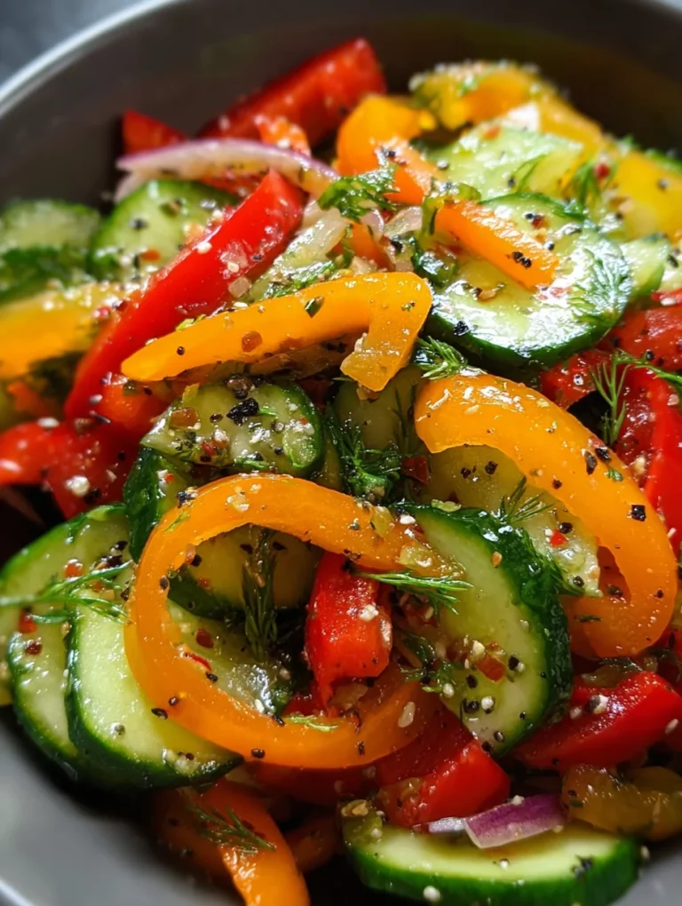 Cucumber Sweet Pepper Salad: Refreshing and Easy Delight!