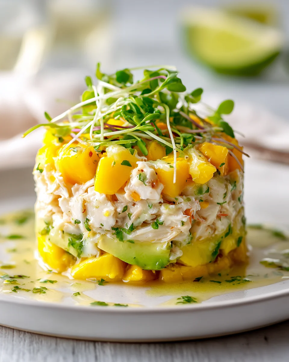 Crab & Avocado Towers with Mango | Elegant No-Cook Appetizer