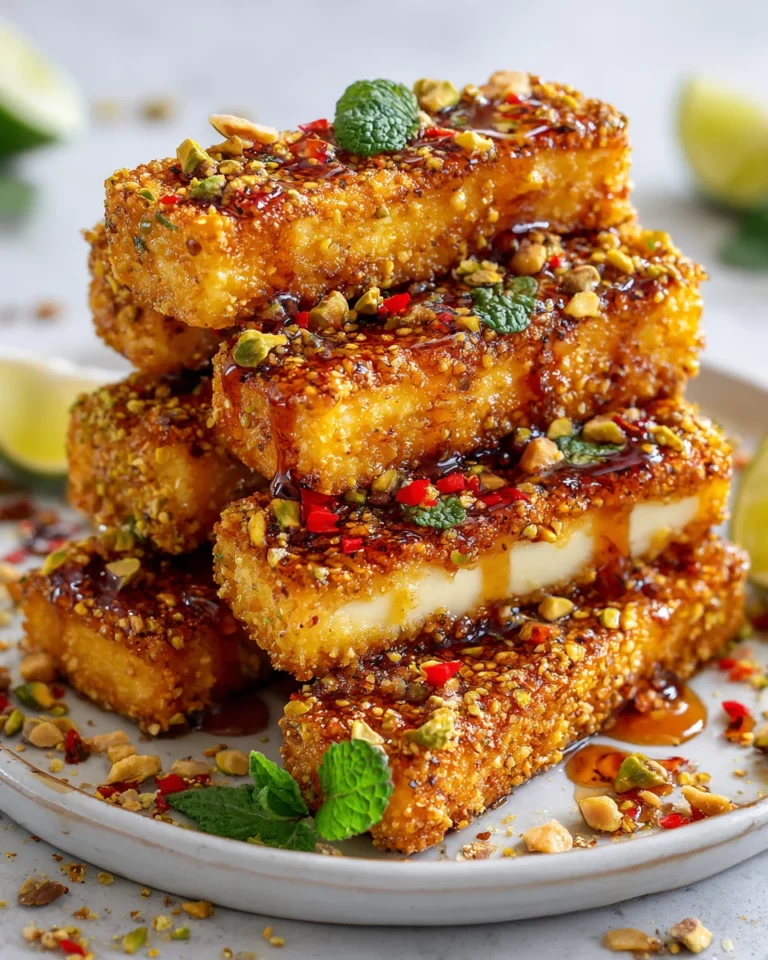 Swicy Pistachio Halloumi with Lime Glaze – Crispy & Bold Flavor