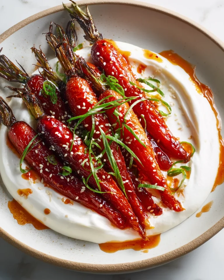 Swicy Gochujang Carrots on Yogurt – Bold & Elegant Side