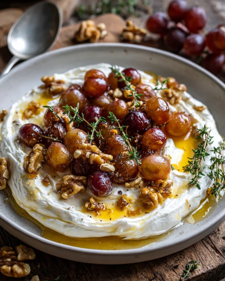 Whipped Feta with Roasted Grapes | Elegant Appetizer Idea