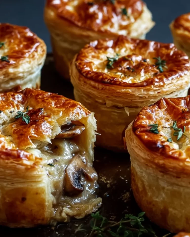 Mini Mushroom & Gruyère Pot Pies | Savory Individual Bakes