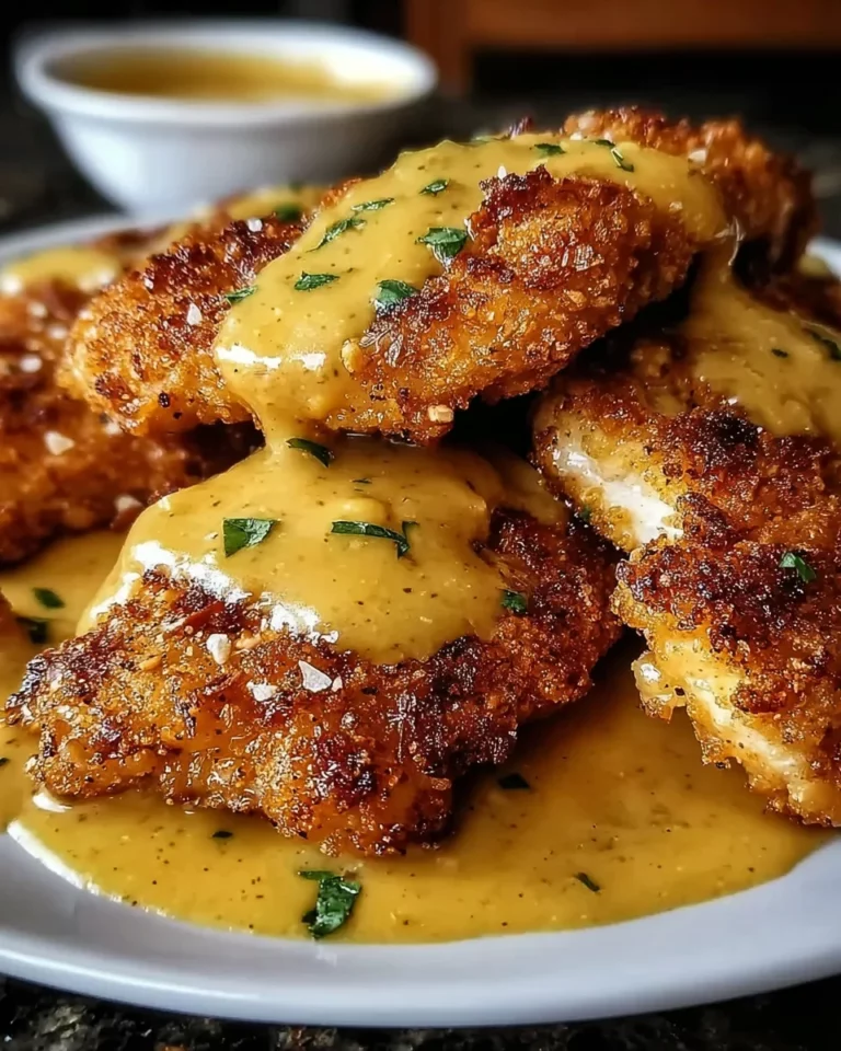 Pretzel Chicken with Mustard-Cheddar Sauce