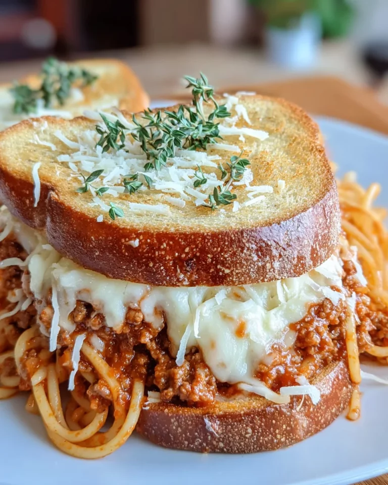 Cheesy Spaghetti Sandwich