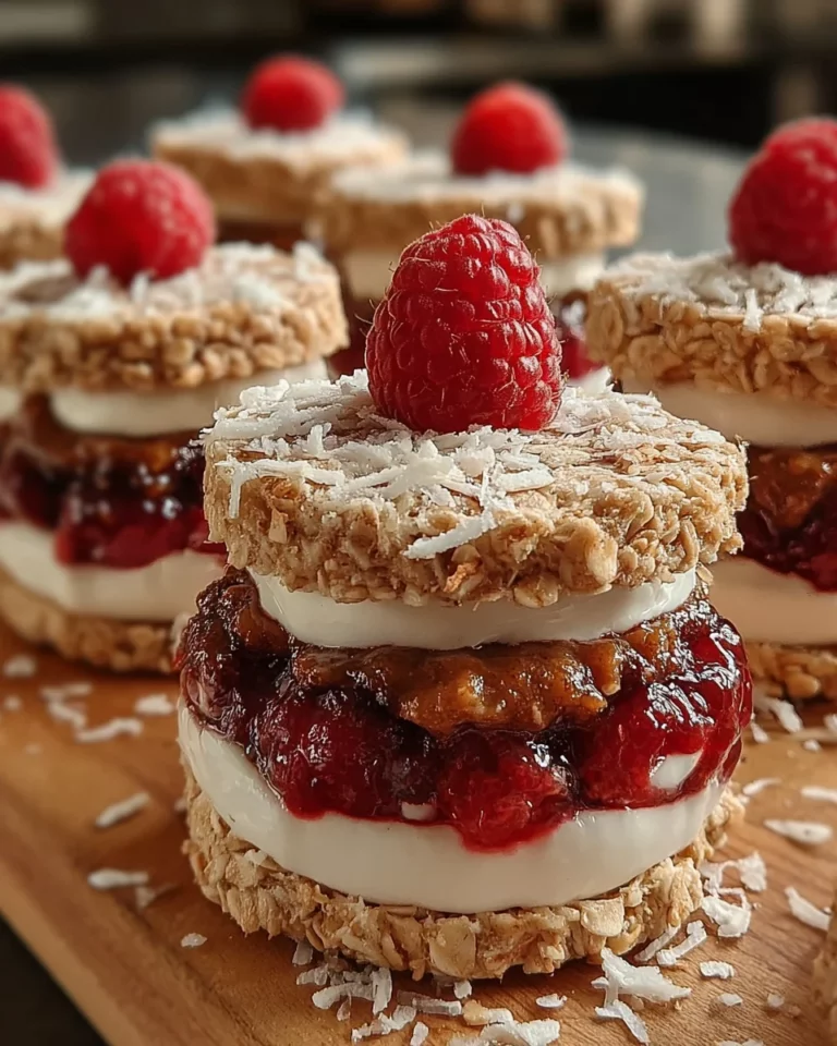 Frozen Raspberry Oat Sandwiches