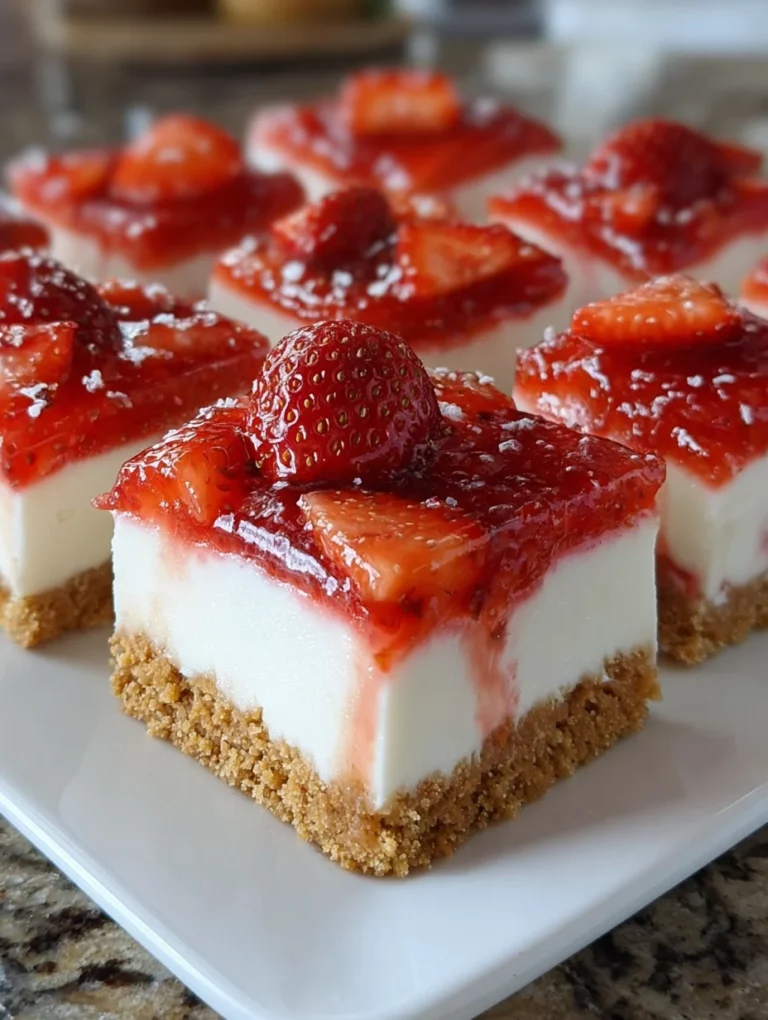 No-Bake Strawberry Cheesecake Bars: A Delightful Treat!