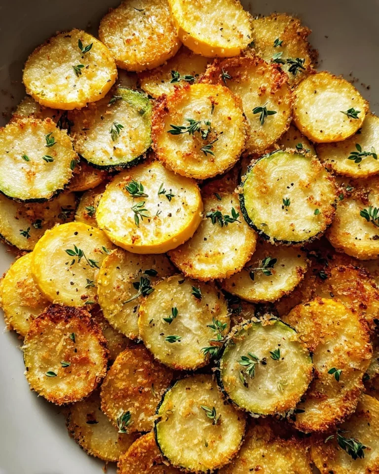 Roasted Summer Squash with Parmesan Garnished