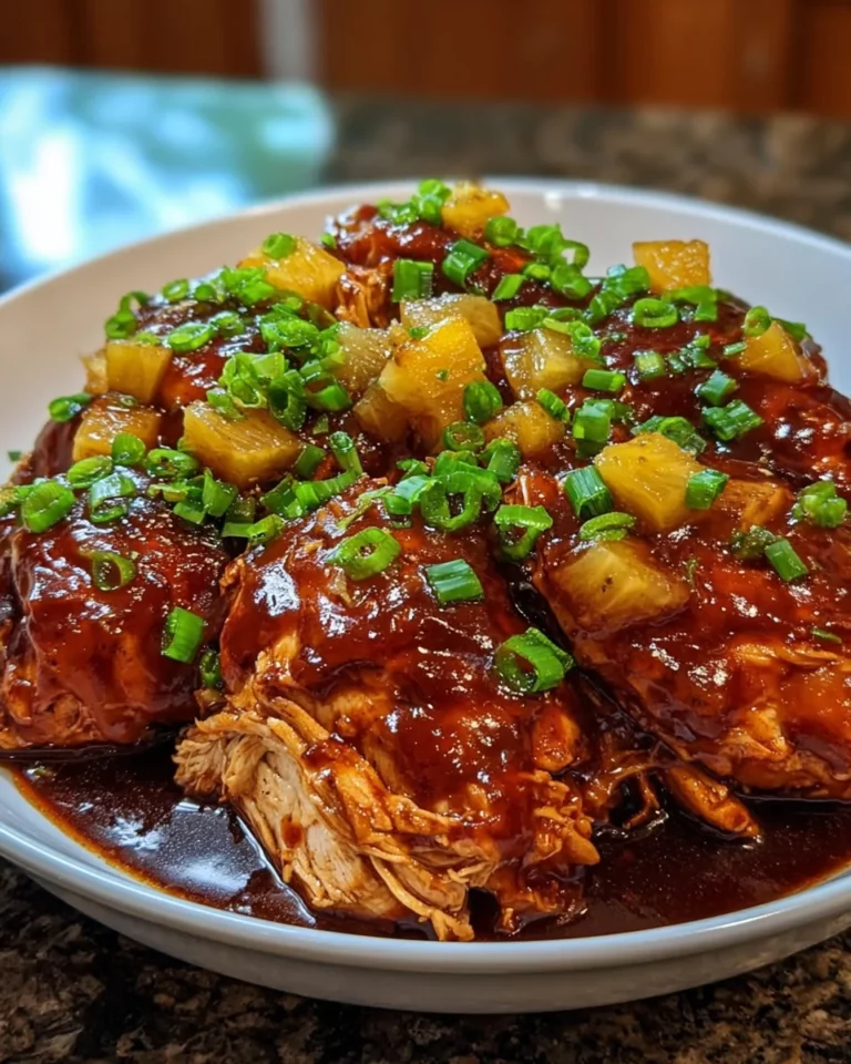 Crockpot Pineapple BBQ Chicken