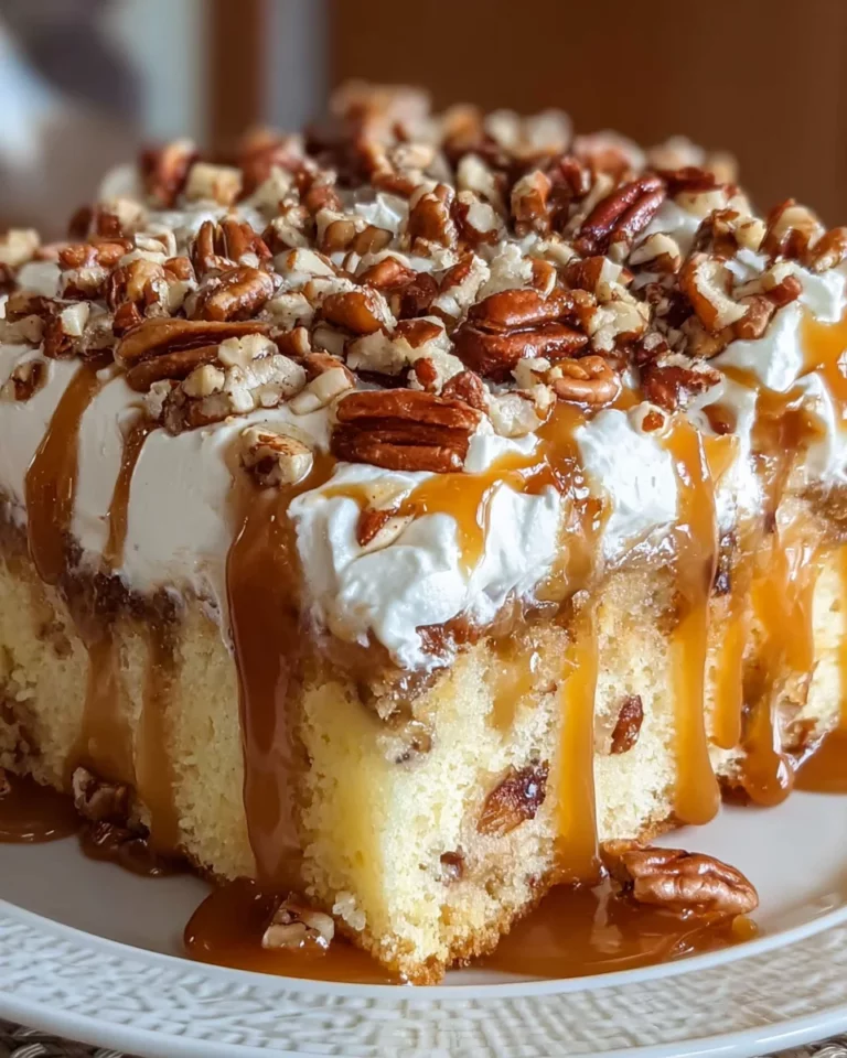 Butter Pecan Praline Poke Cake
