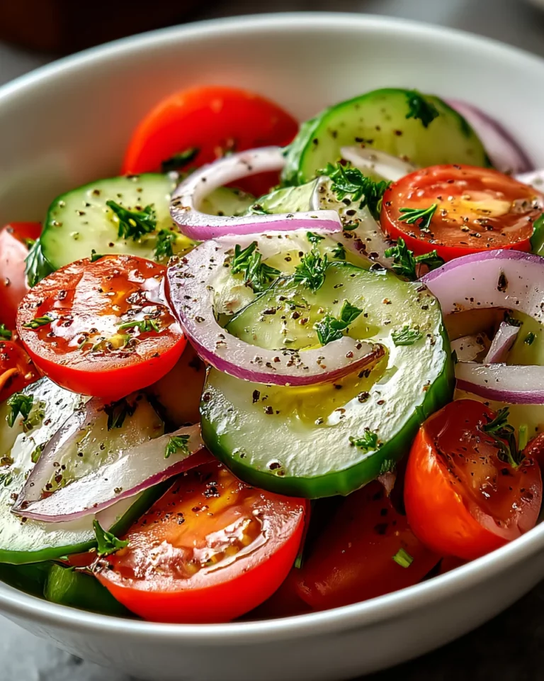 Cucumber, Onion, and Tomato Salad