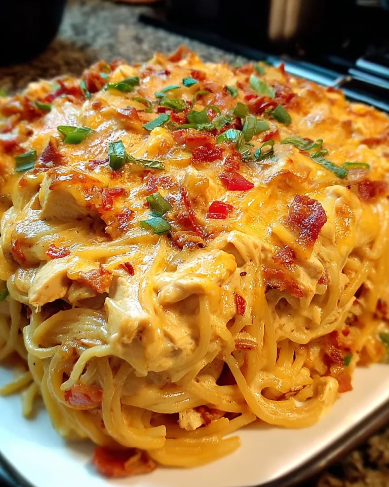 Spicy Southern Cheesy Chicken Spaghetti Casserole